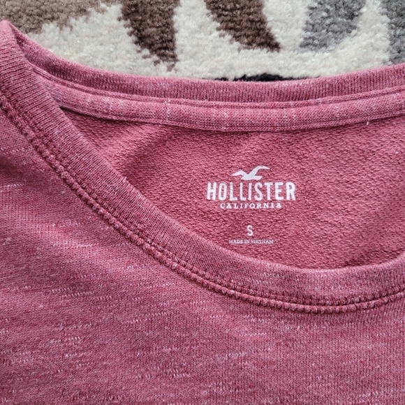 Hollister Shirt Women Sz S Donut Logo Long Line T - Picture 6 of 12